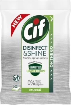 Cif Disinfect & Shine Wipes Original Desinfectie Schoonmaakdoekjes - 12 X 30 Doekjes - Voordeelverpakking -Dagelijkse Benodigdheden Winkel 811x1200 1