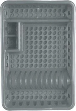 Merkloos Decopatent® Afdruiprek Voor Afwas - Afdruiprekje Met Lekbak - Kunststof Afdruipmat - Afwassen Borden & Bestek - 32.5x49x9 - Grijs -Dagelijkse Benodigdheden Winkel 821x1200 1