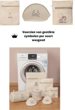 V&P Black Crown Waszakken Set Met Rits - Wasnet - Waszak - Waszakken Set Van 7 Voor Wasgoed - Waszakje Lingerie - Waszak Bh - Divers Delicaat Wasgoed - Wasnet Groot - Wasmachine Zakjes - Laundry Bag Set -Dagelijkse Benodigdheden Winkel 821x1200