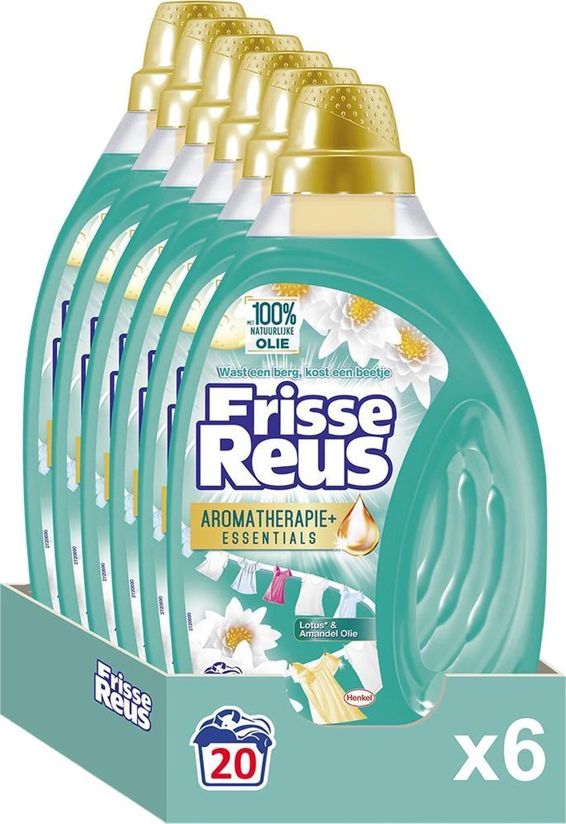 Frisse Reus Lotus Amandel Gel Vloeibaar Wasmiddel - Witte Was - Voordeelverpakking - 120 Wasbeurten 4 Frisse Reus Lotus Amandel Gel Vloeibaar Wasmiddel - Witte Was - Voordeelverpakking - 120 Wasbeurten - Afbeelding 4