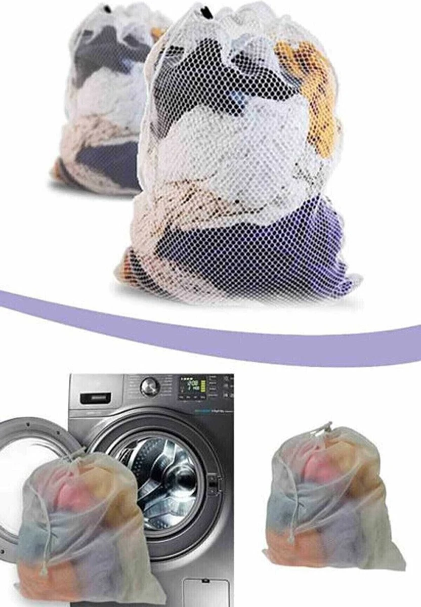 Wasnet Waszak - Groot - XL - 60 X 80 CM - Wit - Treksysteem - Trekbandsluiting - Polyester - Laundry Bag 3 Wasnet Waszak - Groot - XL - 60 X 80 CM - Wit - Treksysteem - Trekbandsluiting - Polyester - Laundry Bag - Afbeelding 3