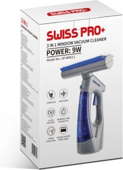 Swiss Pro+ Ruitenreiniger 3 In 1 WV 2 Blue Edition Window Vac - Ca. 120 M² - Waterzuiger - Incl. Smalle Zuigmond - Oplaadbaar - Raamwisser - Streeploos - Clicksystem - 2 Microvezeldoekjes - Met Sprayfunctie - Low Noise - Hepafilter -Dagelijkse Benodigdheden Winkel 870x1200 3