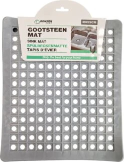Merkloos Gootsteenmat PVC Vierkant Grijs 28 Cm -Dagelijkse Benodigdheden Winkel 918x1200 2