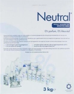 Neutral 0% Wit Parfumvrij Waspoeder - 45 Wasbeurten - Wasmiddel -Dagelijkse Benodigdheden Winkel 943x1200