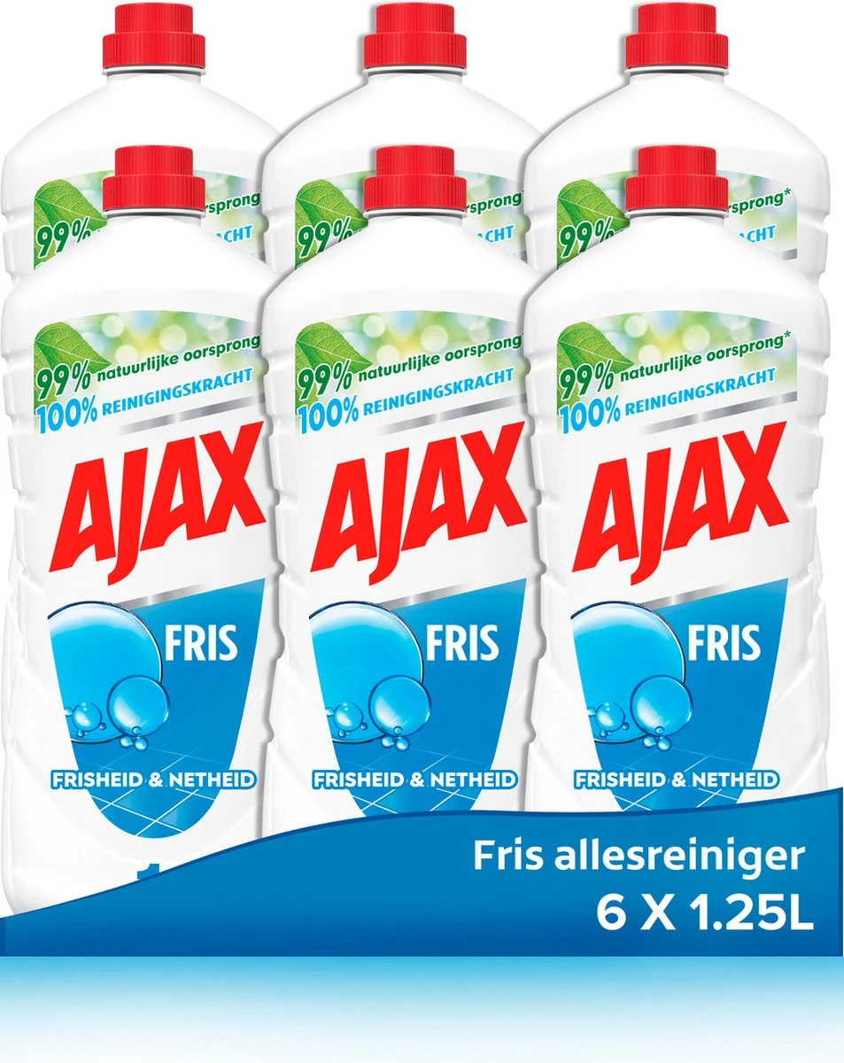 Ajax® Ajax Allesreiniger Fris 6 X 1.25L - Voordeelverpakking 1 Ajax® Ajax Allesreiniger Fris 6 X 1.25L - Voordeelverpakking