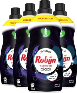 4x Robijn Klein & Krachtig Wasmiddel Black Velvet 1,19 Liter -Dagelijkse Benodigdheden Winkel 999x1200